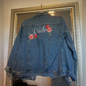 Davids bridal embroidered bride jacket